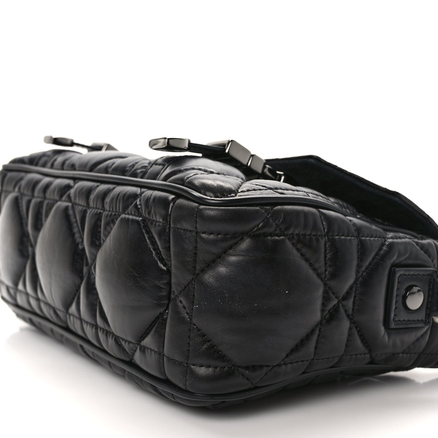 Christian Dior Calfskin Macrocannage Small Diorcamp Messenger Black 9 of 12