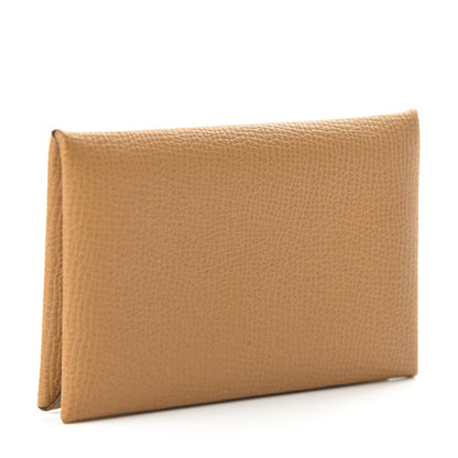 Hermes Epsom Calvi Card Case Sesame 3 of 10