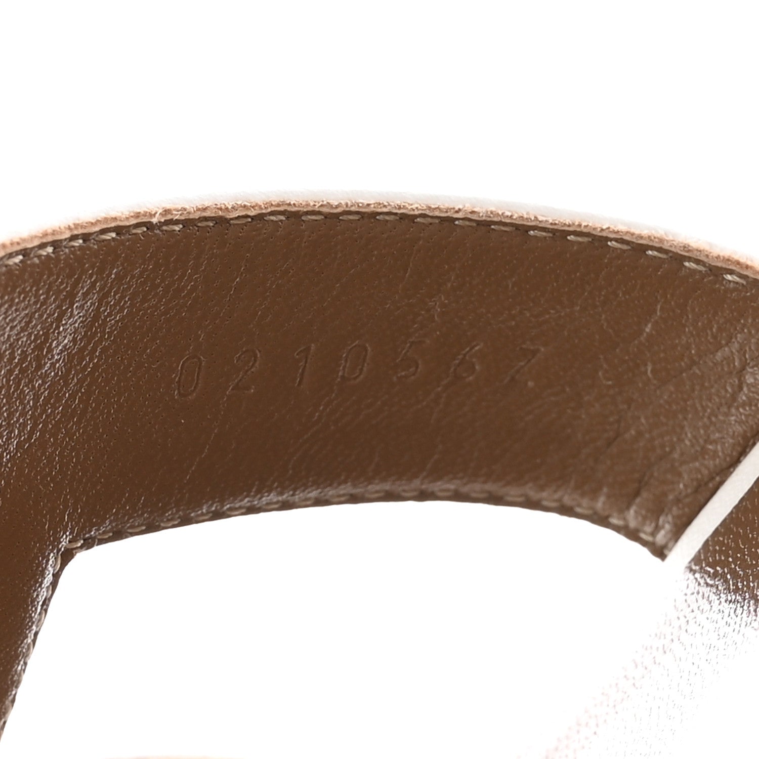 Hermes Box Calfskin Oran Sandals 38 White 8 of 13