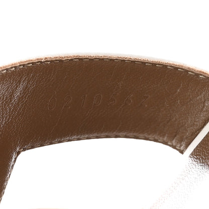 Hermes Box Calfskin Oran Sandals 38 White 8 of 13