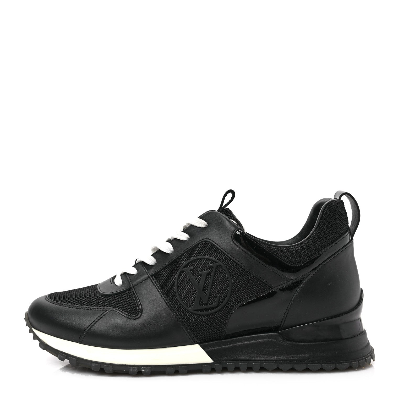 Louis Vuitton Calfskin Monogram Run Away Sneakers 38 Black 1 of 8