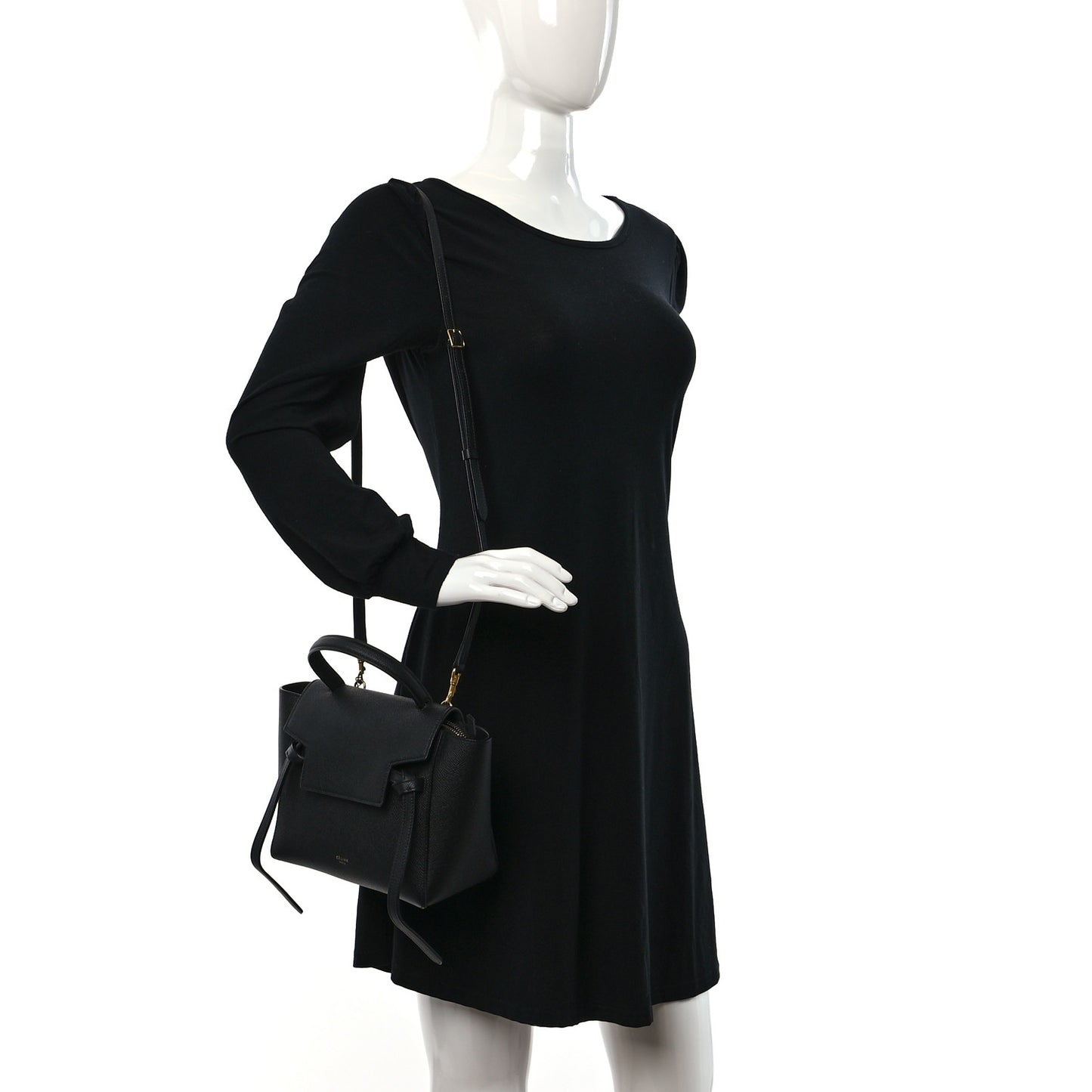 Grained Calfskin Nano Belt Bag Black