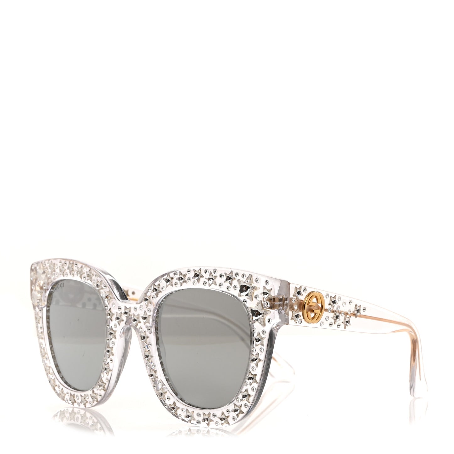 Acetate Crystal Oversize Mirrored Star Sunglasses GG0116S