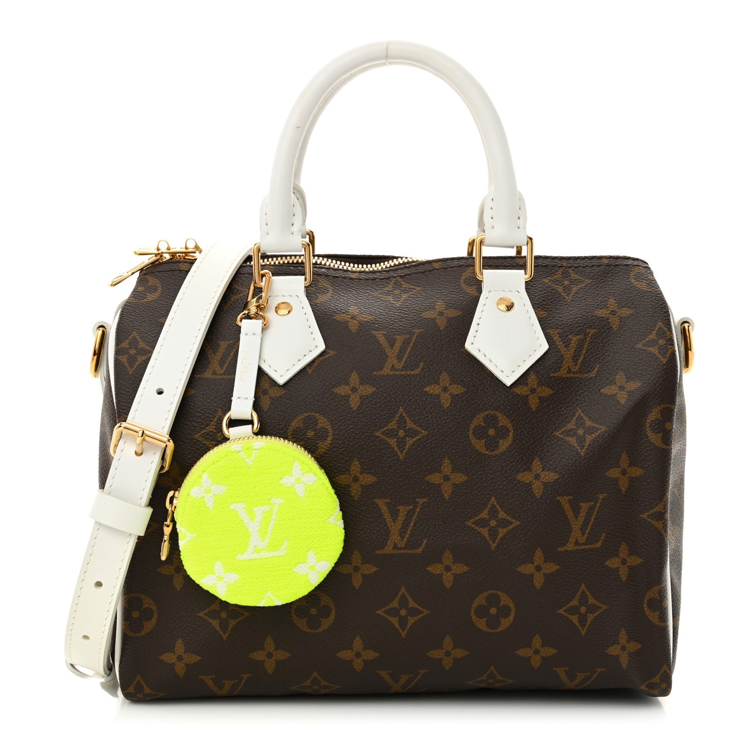 Monogram LV Match Speedy Bandouliere 25 White