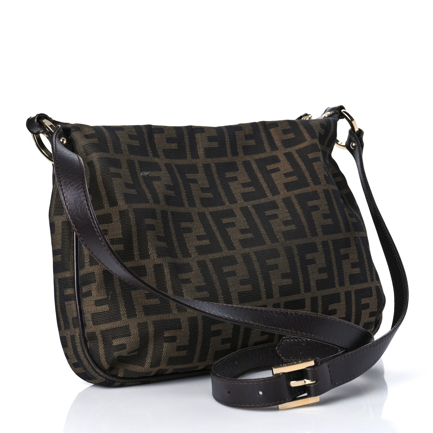 Zucca Cuoio Lucido Chef Crossbody Bag Tobacco Moro