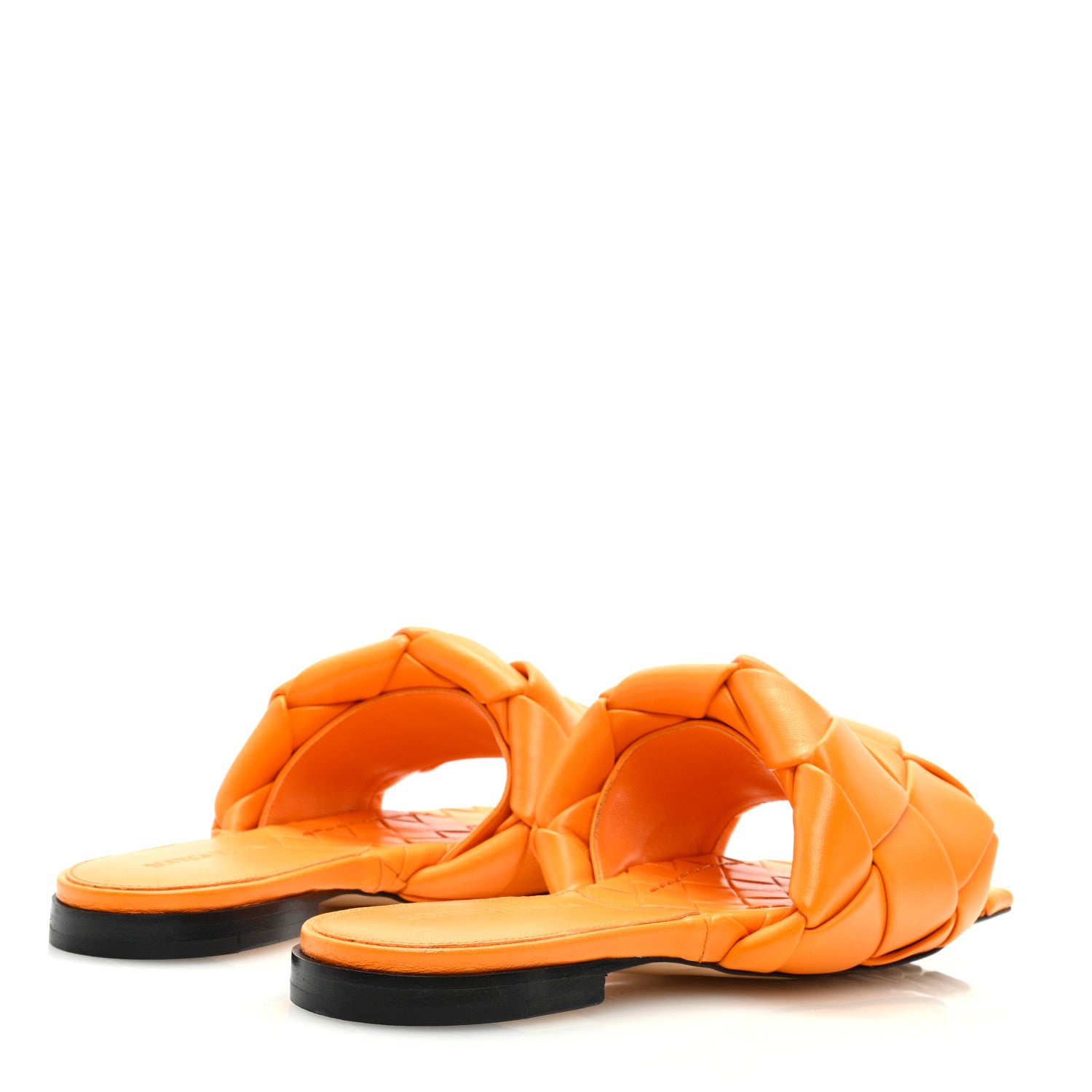 Bottega Veneta Nappa Maxi Intrecciato Lido Flat Sandals 36 Tangerine 4 of 7
