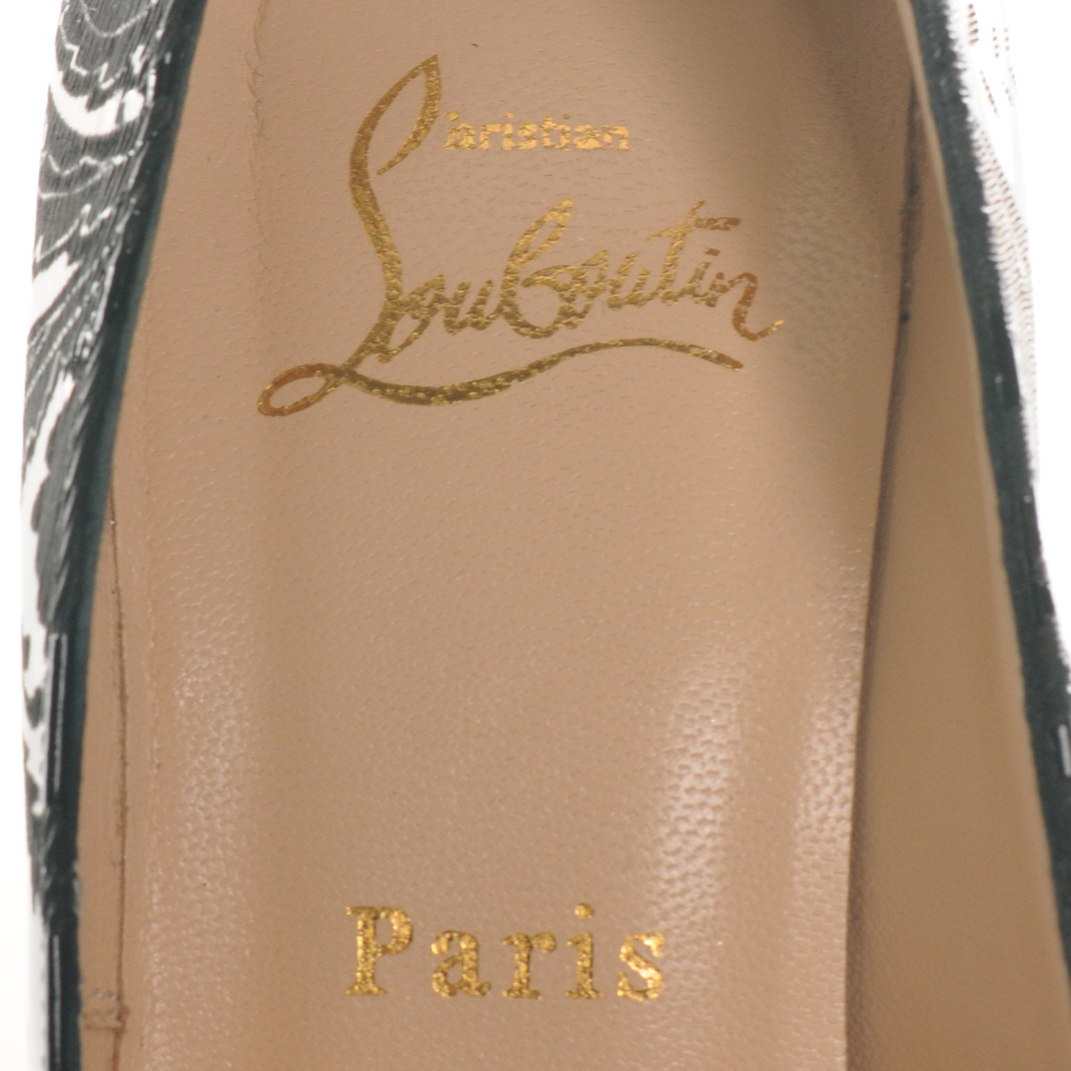 Christian Louboutin Calfskin Arabesque Motif Highness 160 Pumps 36 6 of 7