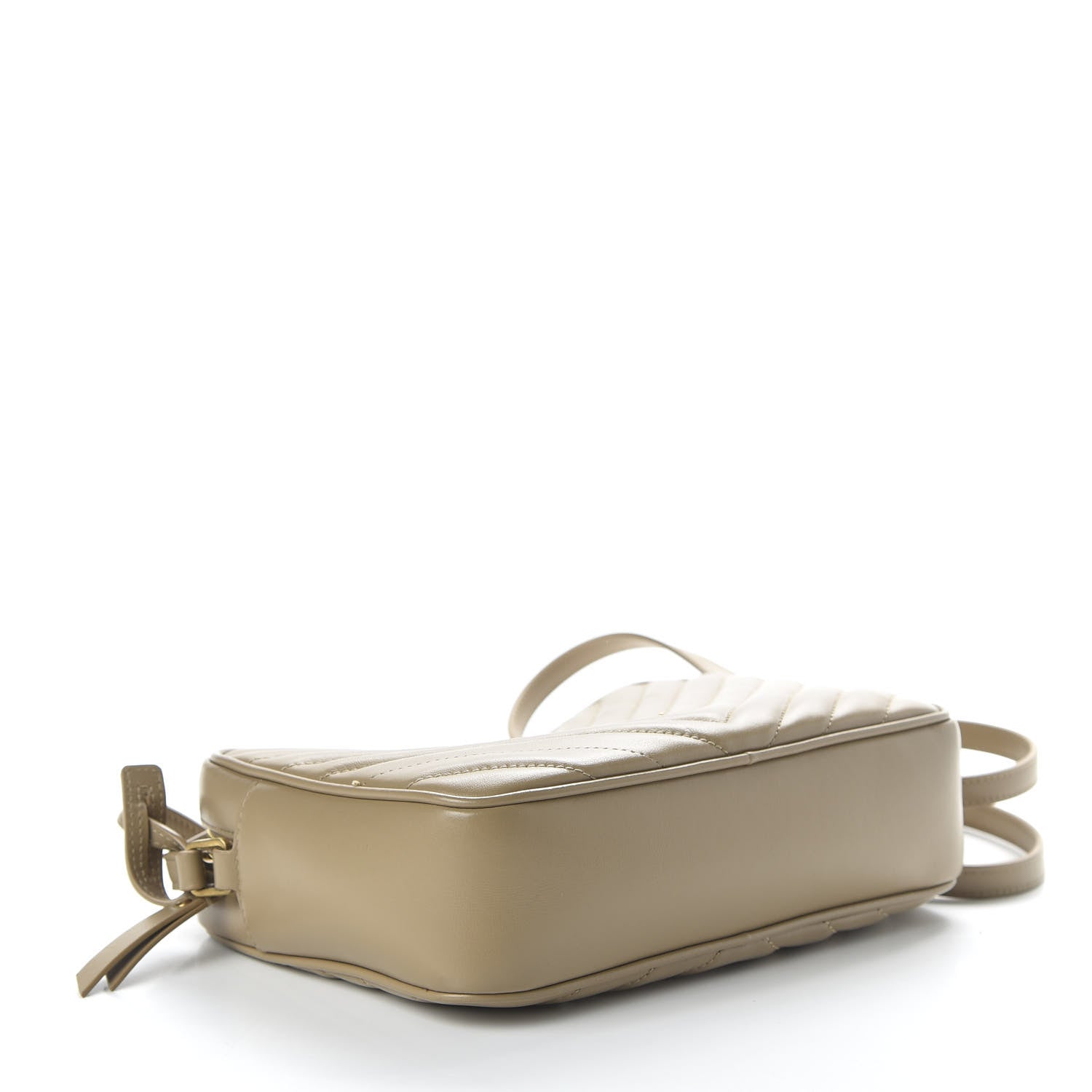 Saint Laurent Calfskin Matelasse Monogram Lou Camera Bag Dark Latte 4 of 14