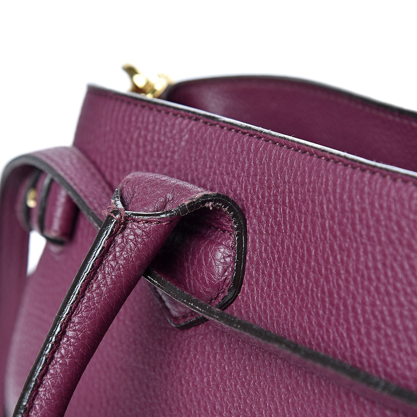 Derby Calfskin House Check Medium Banner Tote Dark Plum
