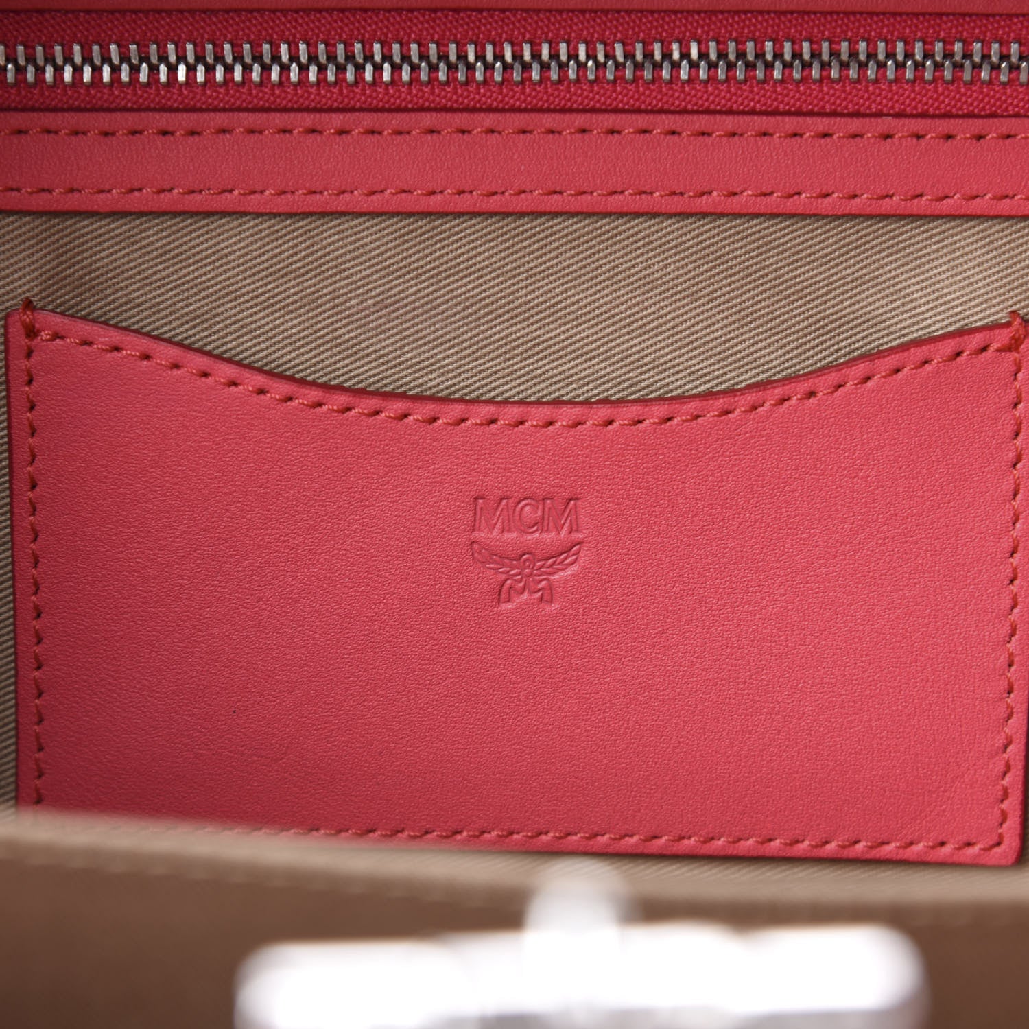 MCM Calfskin Ottomar Monogram Soft Berlin Crossbody Teaberry 9 of 10