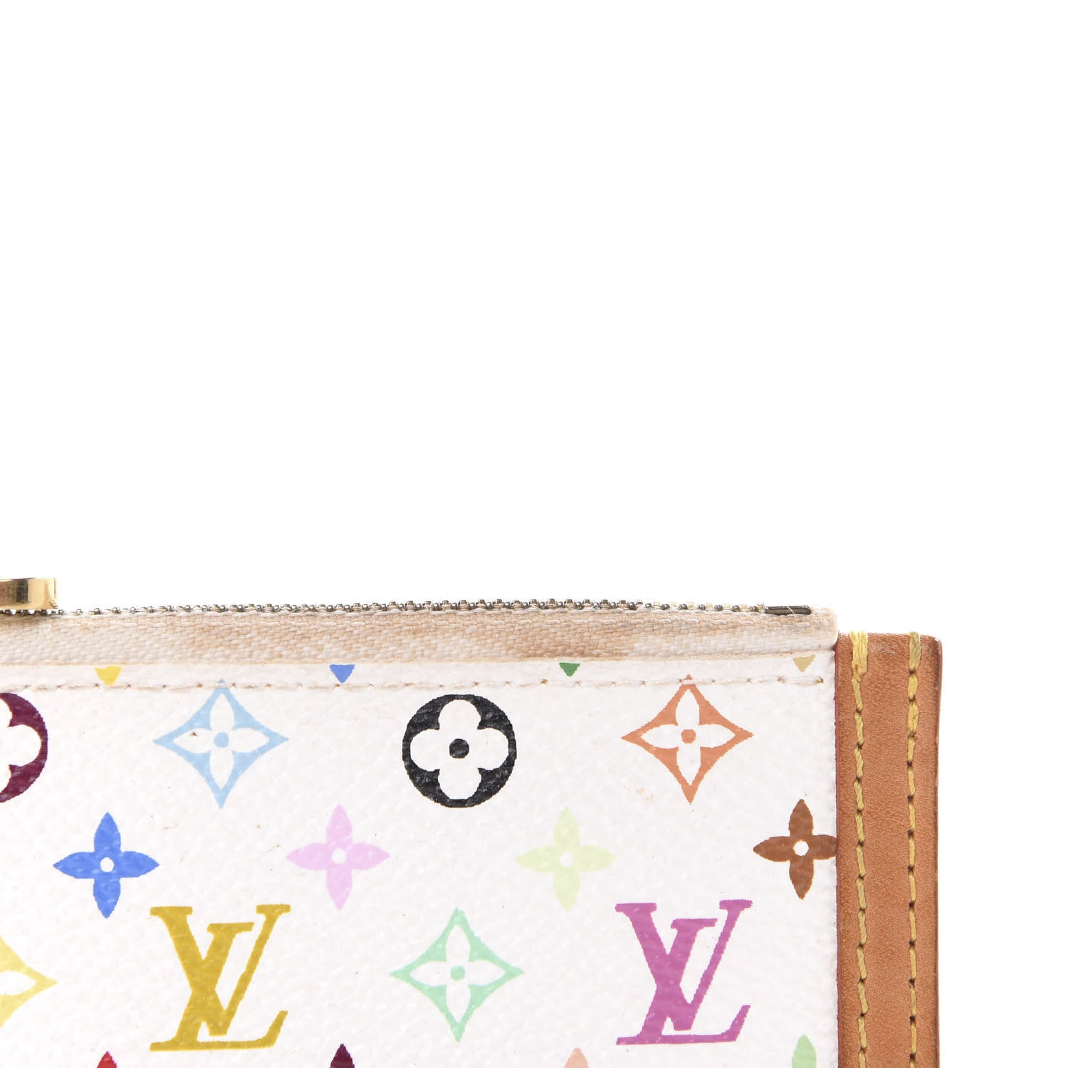 Louis Vuitton Monogram Multicolor Key Pouch White 6 of 6