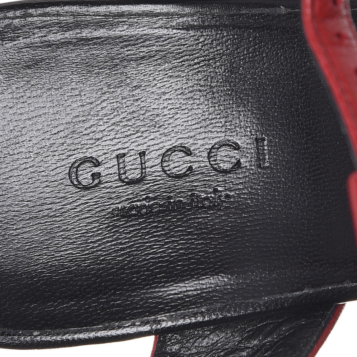 Gucci Nappa Studded Melville T-Strap Sandals 38 Rosso 7 of 8
