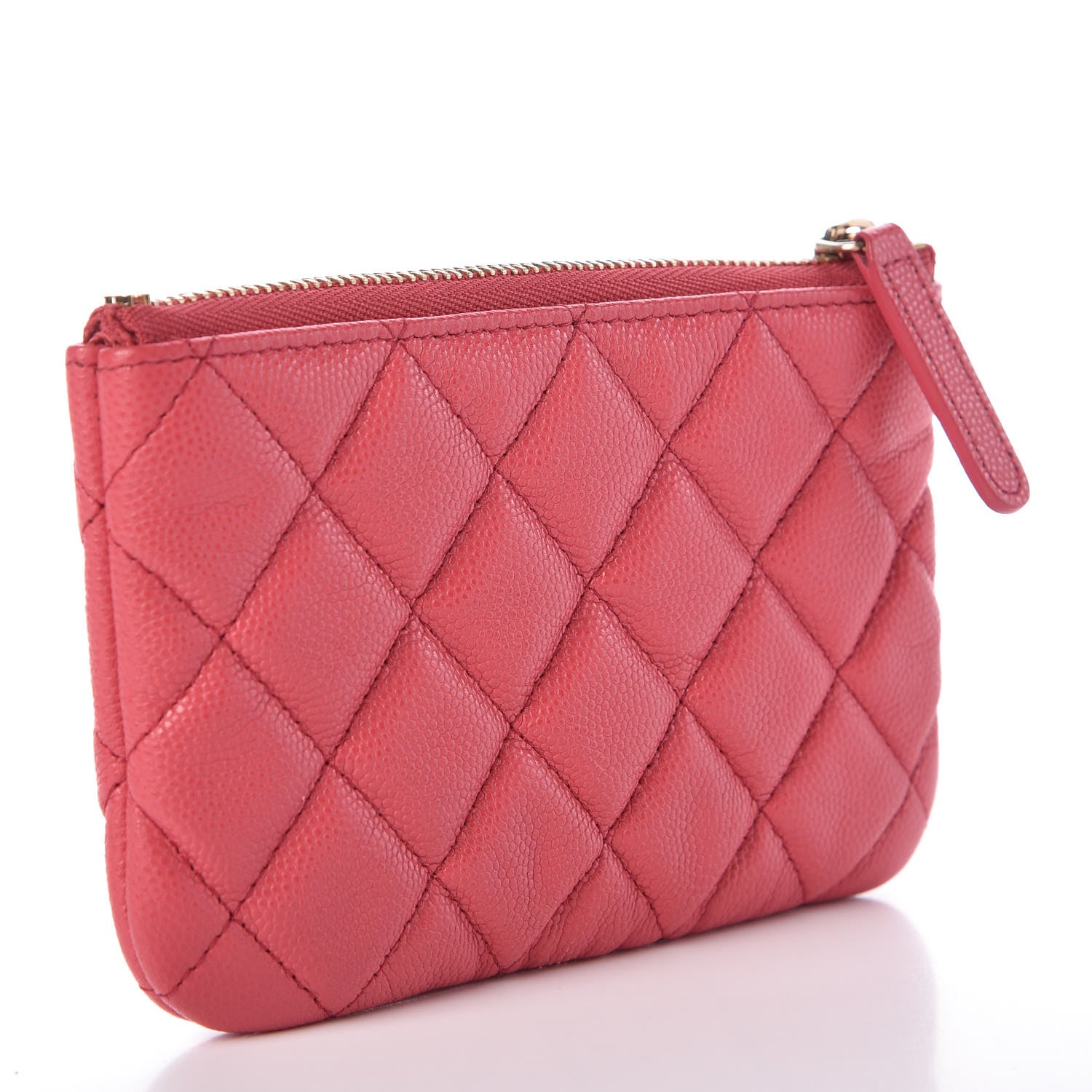 Chanel Caviar Quilted Small Cosmetic Case Dark Pink 3 of 7