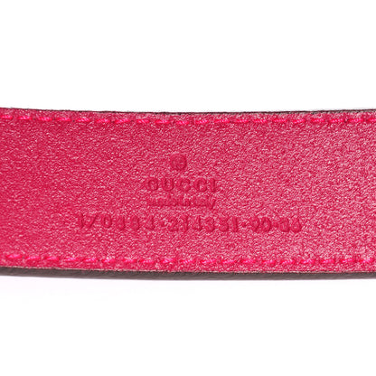 Gucci Leather Script Buckle Belt Bright Pink 90 36 4 of 4