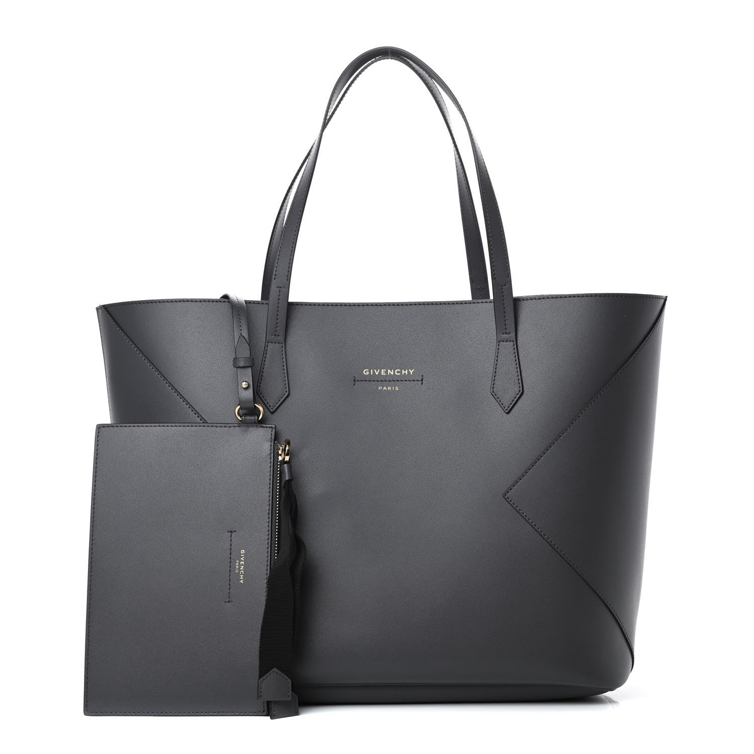 Givenchy Smooth Calfskin Wing Shopper Tote Grey White 1 of 13