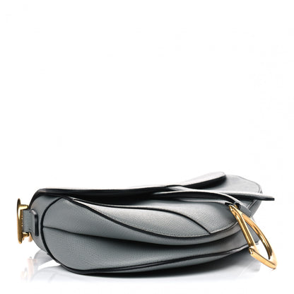 Christian Dior Grained Calfskin Saddle Bag Grey 3 of 7