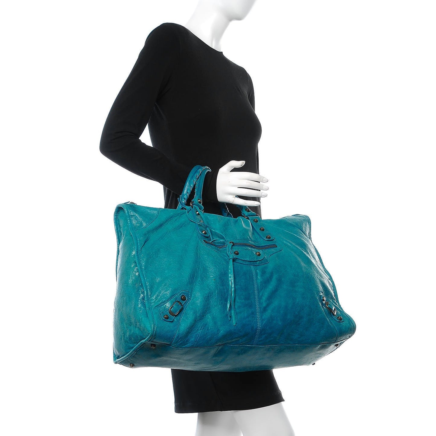 Agneau Classic Hardware Weekender Turquoise