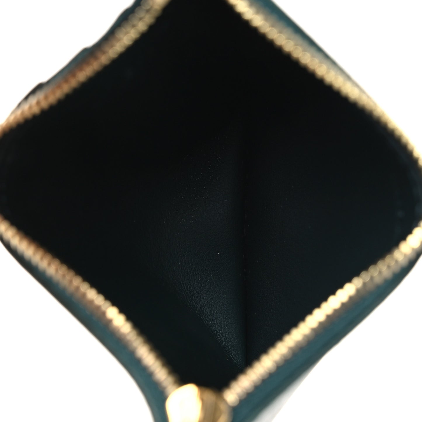 Grained Calfskin Zipped Card Holder Amazone