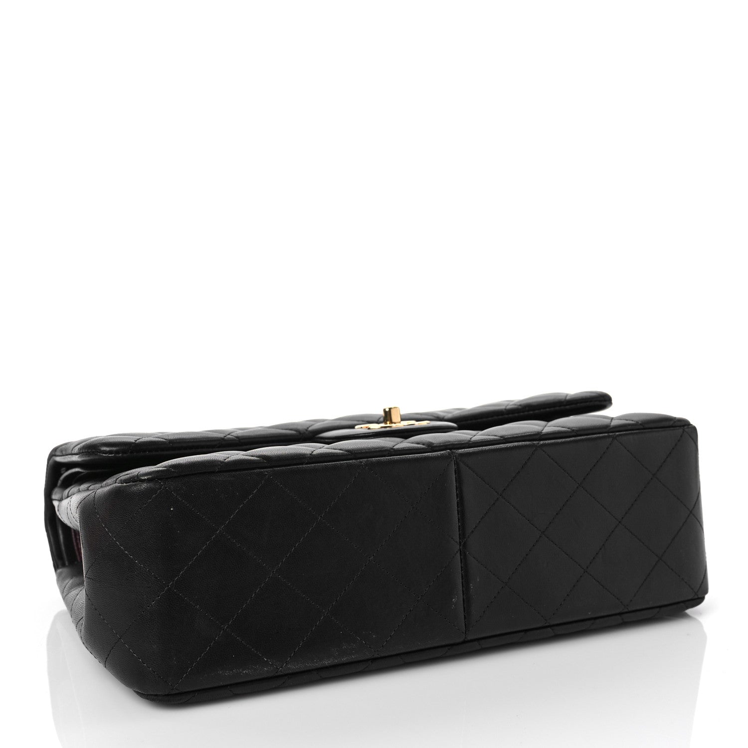 Chanel Lambskin Quilted Jumbo Double Flap Black 4 of 10
