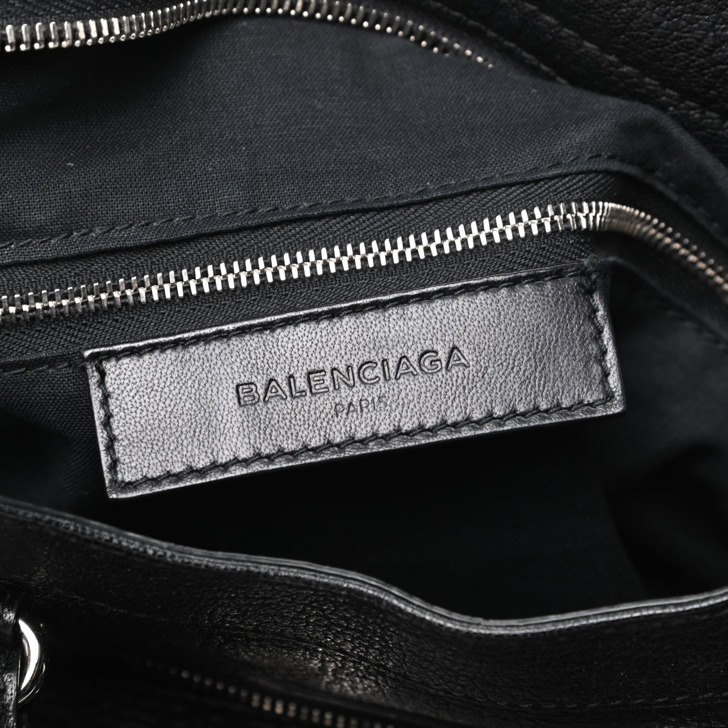 Balenciaga Chevre Silver Metallic Edge Hardware Velo Black 7 of 10