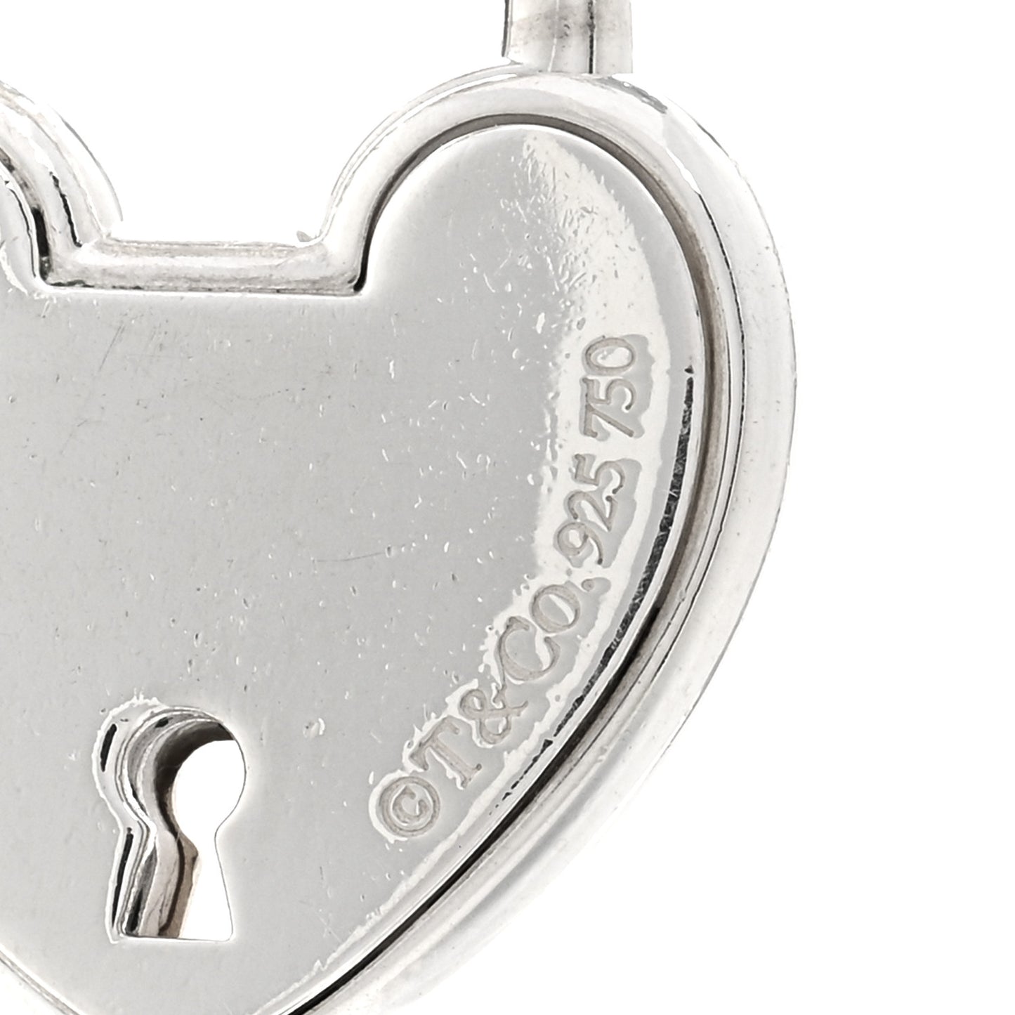 Sterling Silver 18K Rose Gold Heart Lock Pendant Necklace