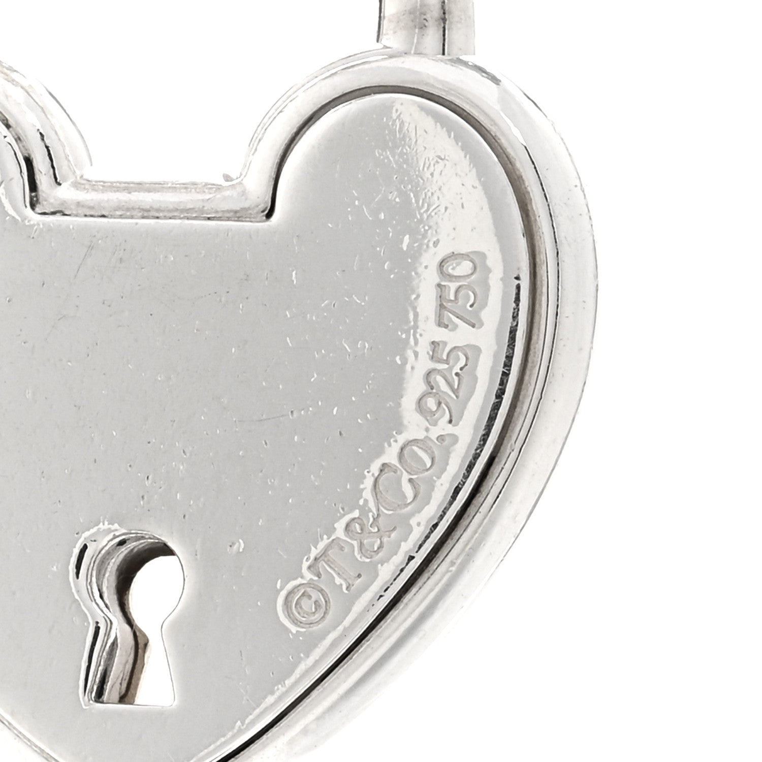 Tiffany Sterling Silver 18K Rose Gold Heart Lock Pendant Necklace 4 of 4