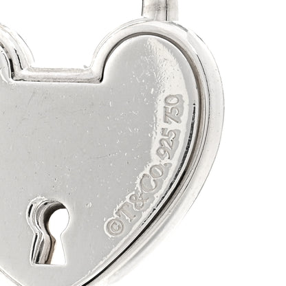 Tiffany Sterling Silver 18K Rose Gold Heart Lock Pendant Necklace 4 of 4