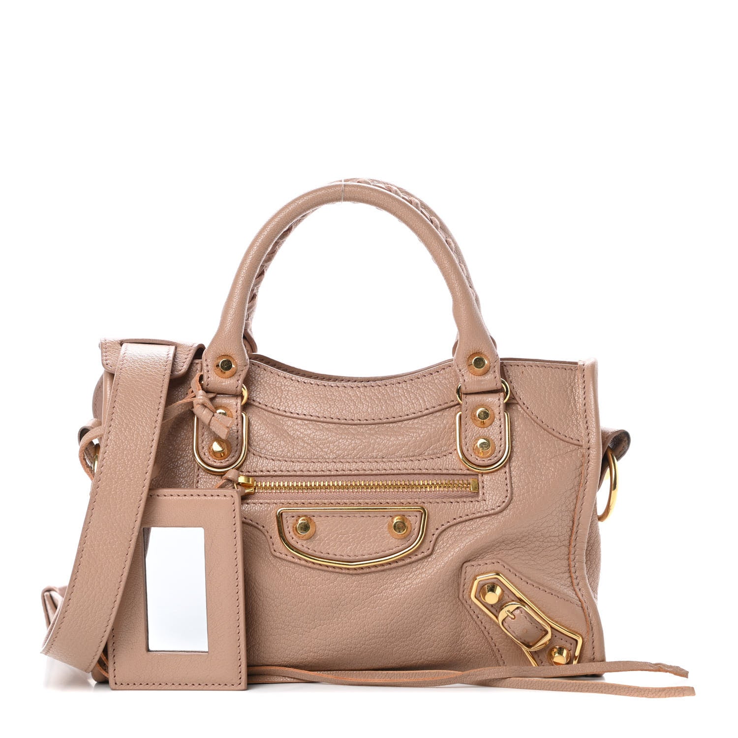 Balenciaga Chevre Gold Metallic Edge Hardware Mini City Rose Des Sables 1 of 13