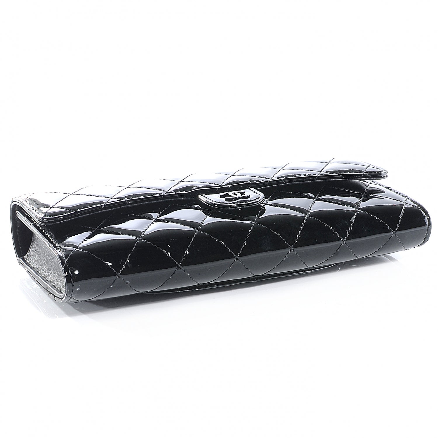 Chanel Patent Quilted Travel Wallet Black 9 of 10