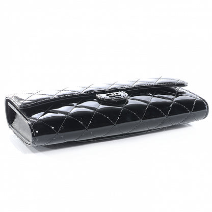 Chanel Patent Quilted Travel Wallet Black 9 of 10