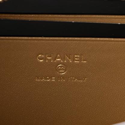 Chanel Lambskin Quilted CC Pearl Crush Camera Case Black 6 of 9
