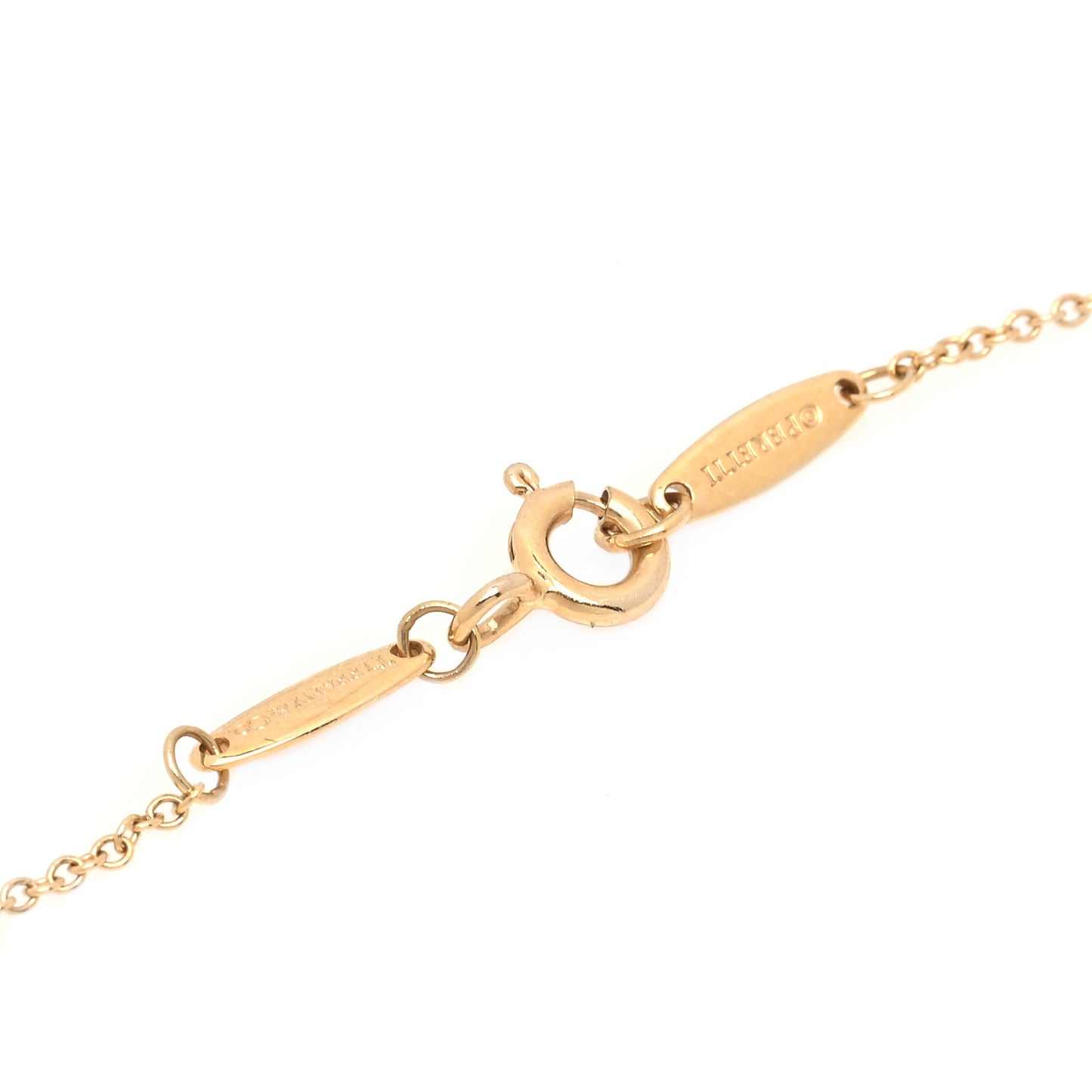 18K Yellow Gold Diamond .05ct Elsa Peretti Diamonds by the Yard Pendant Necklace