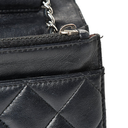 Chanel Lambskin Quilted Wallet On Chain WOC Black 23 of 24