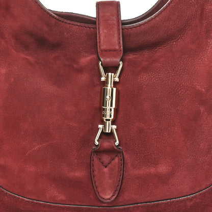 Gucci Nubuck Medium Jackie Shoulder Bag Burgundy 8 of 11