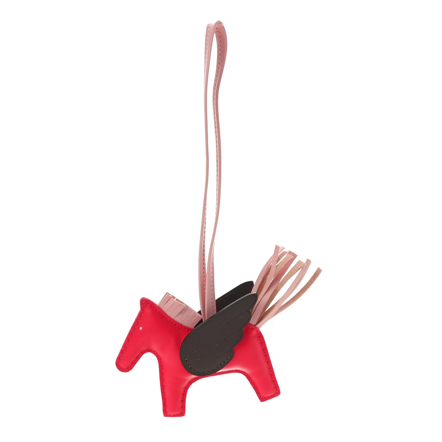 Hermes Milo Lambskin Grigri Rodeo Pegase Horse Bag Charm MM Framboise Rose Sakura Rouge Sellier 1 of 4