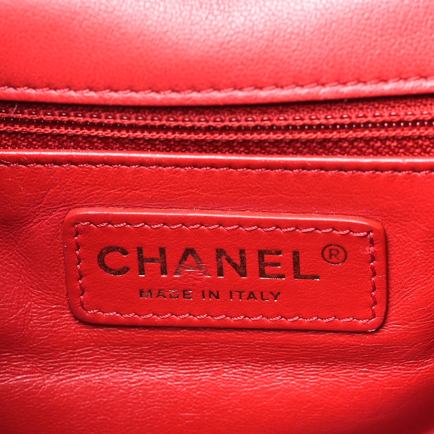 Lambskin Quilted Easy Carry Flap Red