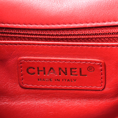 Chanel Lambskin Quilted Easy Carry Flap Red 6 of 12