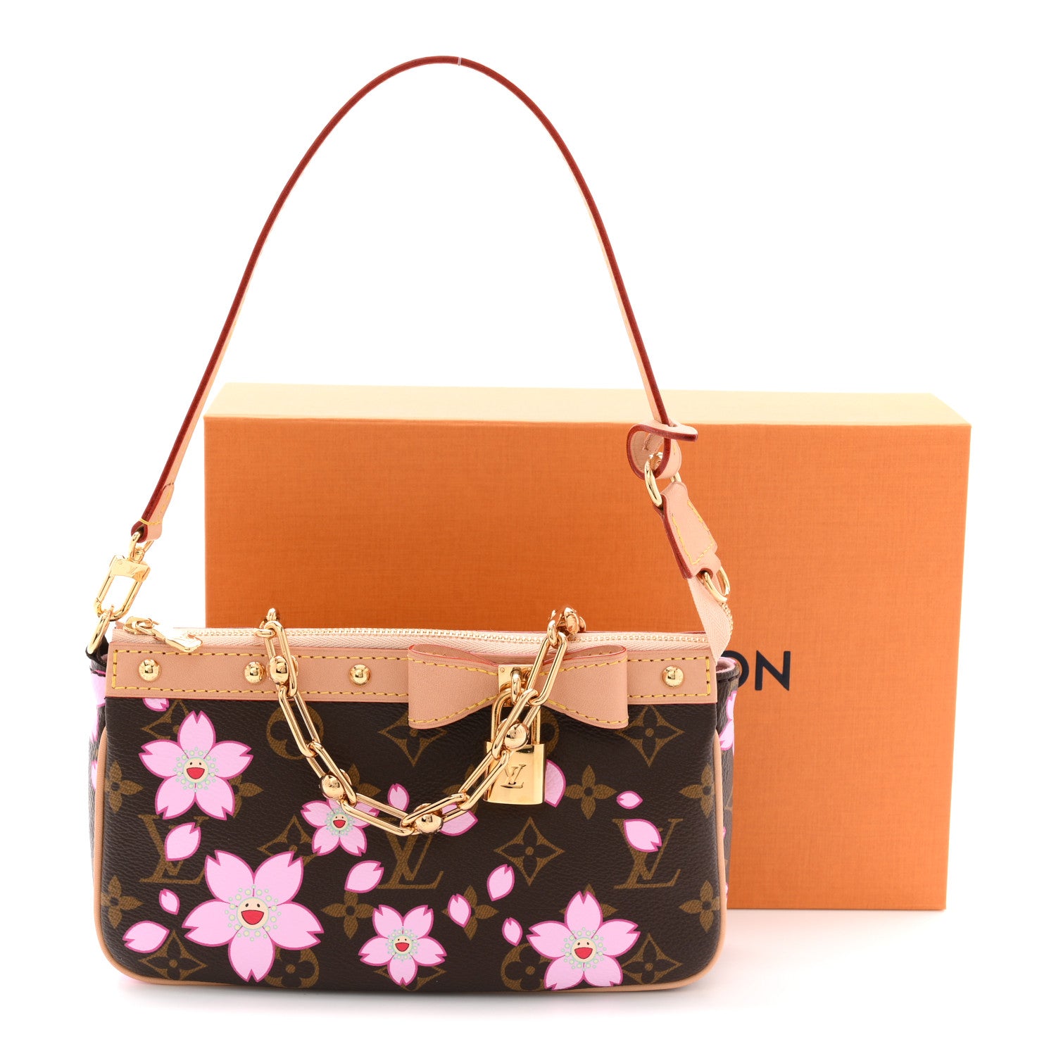 Louis Vuitton LV X TM Monogram Pochette Accessories Sakura Brown 10 of 10