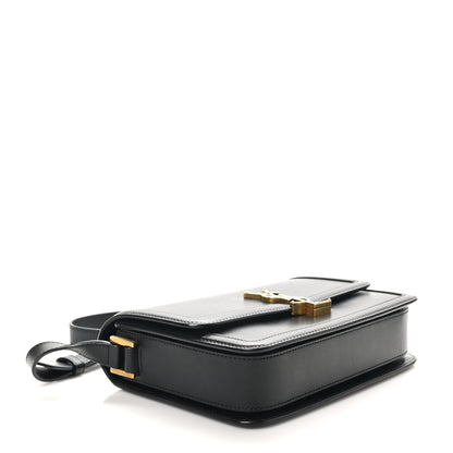 Saint Laurent Box Calfskin Monogram Medium Solferino Satchel Black 4 of 10
