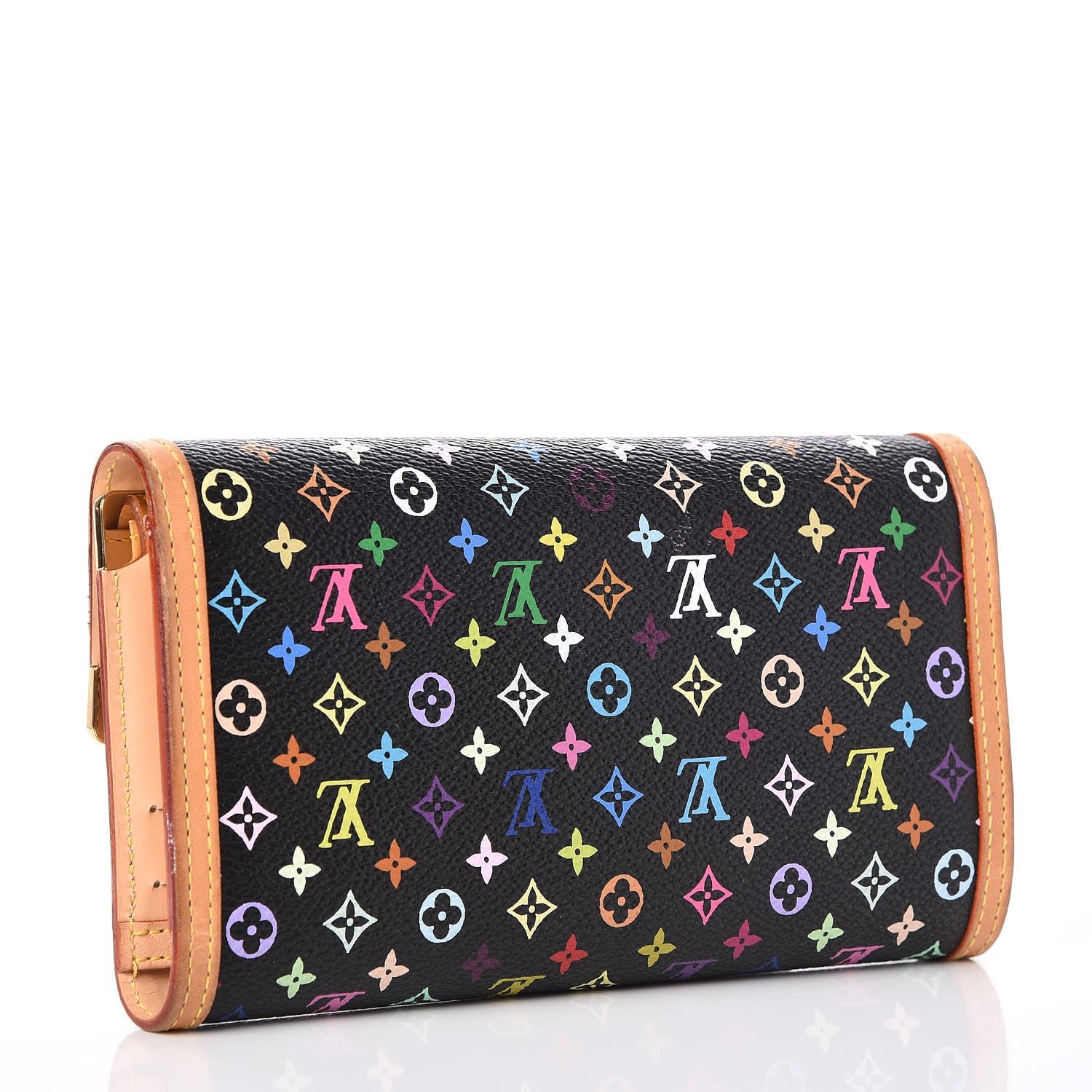 Louis Vuitton Monogram Multicolor Porte Tresor International Wallet Black 3 of 8
