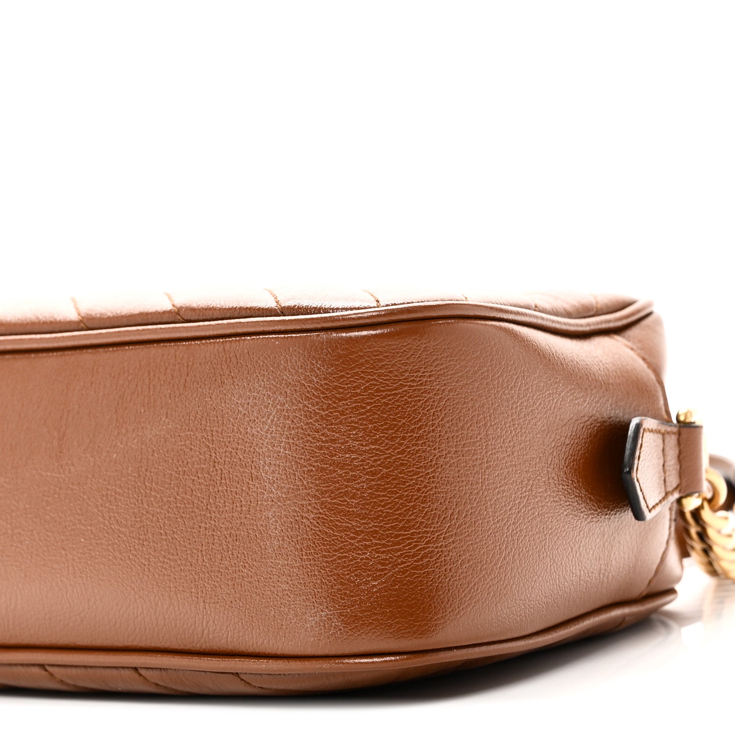 Gucci Glazed Calfskin Matelasse Diagonal Small GG Marmont Chain