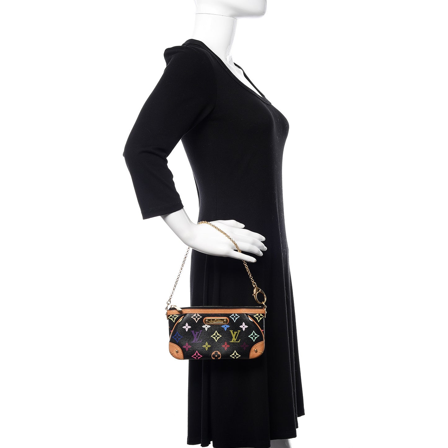 Monogram Multicolor Pochette Milla MM Black
