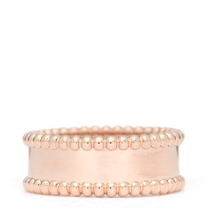 Van Cleef & Arpels 18K Rose Gold Perlee Signature Ring 55 7.25 3 of 5