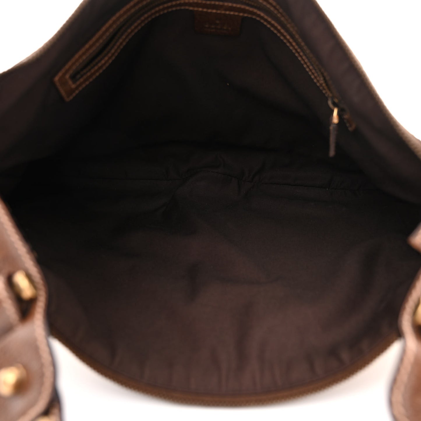 Monogram Web Studded Pelham Shoulder Bag Dark Brown
