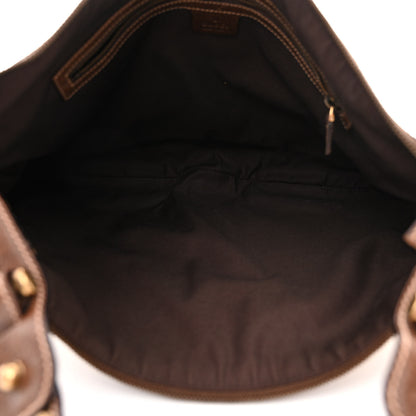 Gucci Monogram Web Studded Pelham Shoulder Bag Dark Brown 5 of 12