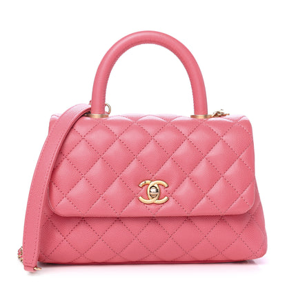 Chanel Caviar Quilted Mini Coco Handle Flap Pink 1 of 4