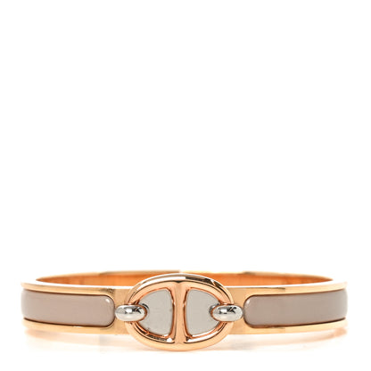 Hermes Enamel Mini Clic Chaine d'Ancre Bracelet GM Marron Glace 1 of 5