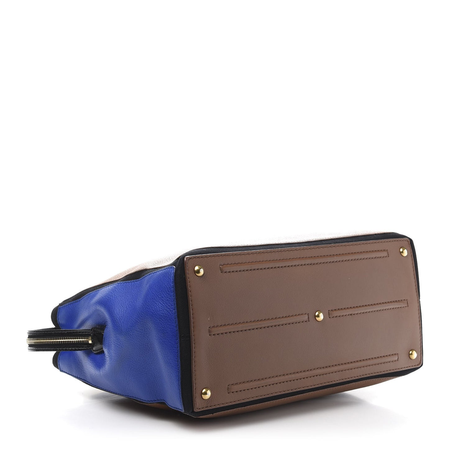 Calfskin Medium Travel Muse Two Cabas Brown Blue