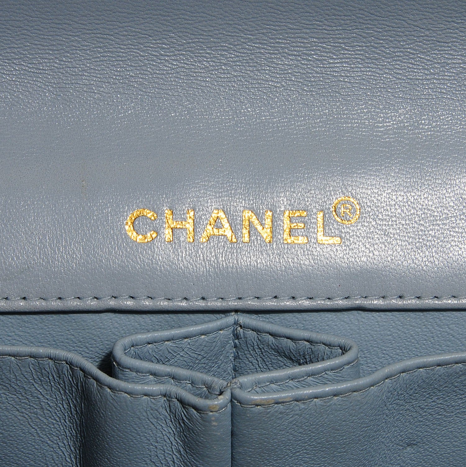 Chanel Lambskin Quilted East West Chocolate Bar Flap Light Blue 7 of 9