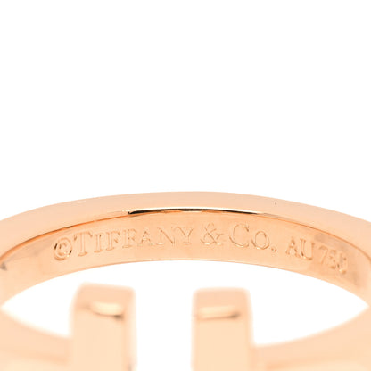 Tiffany 18K Rose Gold T Square Ring 50 5.5 4 of 4